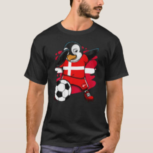 Dabbing Penguin Danske Ocer Fläkt Jersey Footbal T Shirt