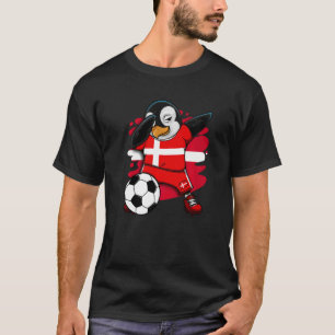 Dabbing Penguin Danske Ocer Fläkt Jersey Footbal T Shirt