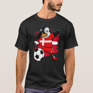 Dabbing Penguin Danske Ocer Fläkt Jersey Footbal T Shirt