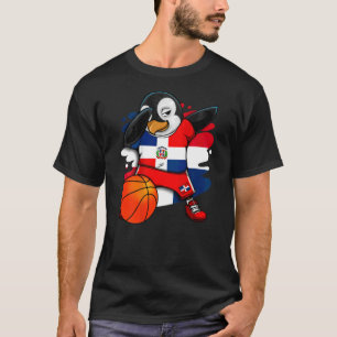 Dabbing Penguin Dominikanska republiken Basketball T Shirt