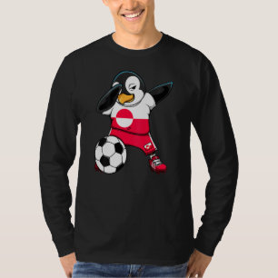 Dabbing Penguin Grönlandsfotboll Fläkt Jersey Foot T Shirt