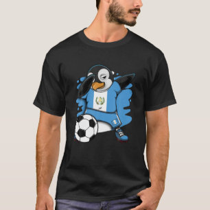 Dabbing Penguin Guatemala Soccer Fläkt Jersey Foot T Shirt