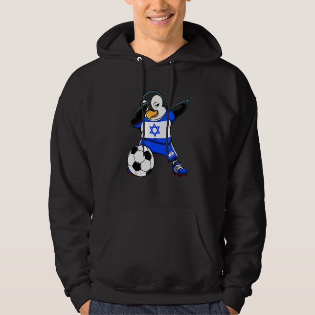 Dabbing Penguin Israel Ocer Fläkt Jersey Football Hoodie (Framsida)