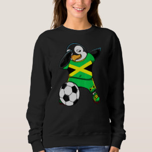 Dabbing Penguin Jamaica Soccer Fläkt Jersey Footba T Shirt