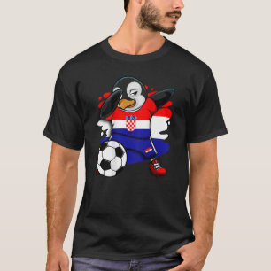 Dabbing Penguin Kroatien Ocer Fläkt Jersey Footbal T Shirt
