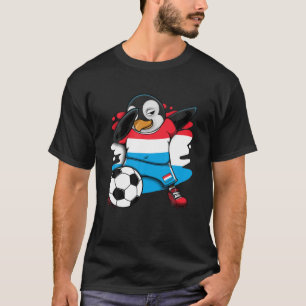 Dabbing Penguin Luxembourg Soccer Fläkt Jersey Foo T Shirt