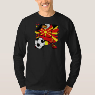 Dabbing Penguin Makedonien Ocer Fläkt Jersey Footb T Shirt