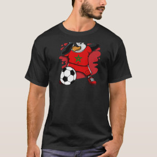 Dabbing Penguin Marockos fotboll Fläkt Jersey T Shirt