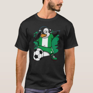 Dabbing Penguin Nigeria Ocer Fläkt Jersey Footbal T Shirt