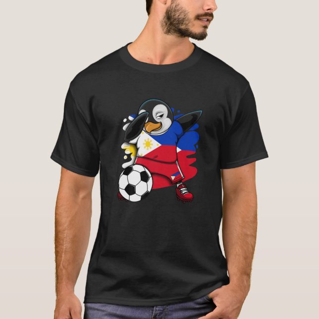 Dabbing Penguin Philippines Fläkt Jersey Fla T Shirt (Framsida)