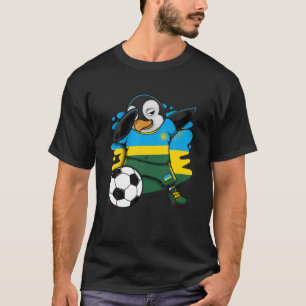 Dabbing Penguin Rwanda Ocer Fläkt Jersey Football T Shirt