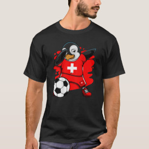Dabbing Penguin Schweiz Ocer Fläkt Jersey Foot T Shirt