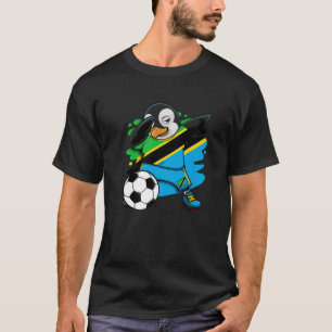 Dabbing Penguin Tanzania Soccer Fläkt Jersey Footb T Shirt