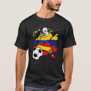 Dabbing Penguin Venezuela Soccer Fläkt Jersey Foot T Shirt