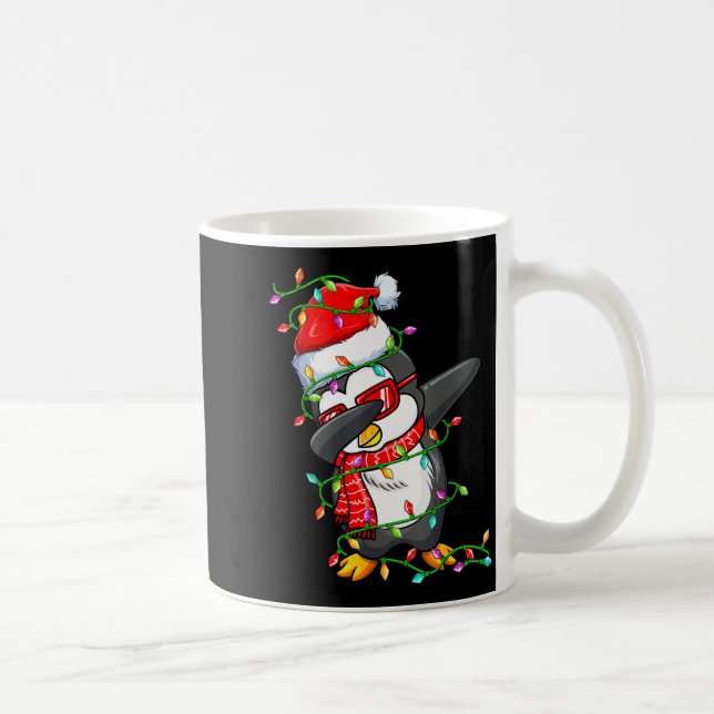 Dabbing Penguin Wearing Santa Hat - Penguin Lover  Kaffemugg (Höger)