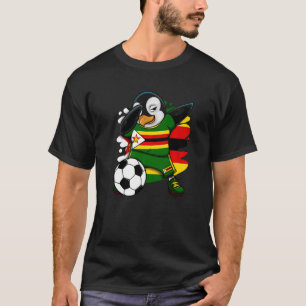 Dabbing Penguin Zimbabwe Ocer Fläkt Jersey Footba T Shirt