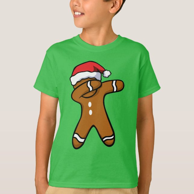Dabbing Pepparkaksgubbe Cookie jul Dab Dance T Shirt (Framsida)
