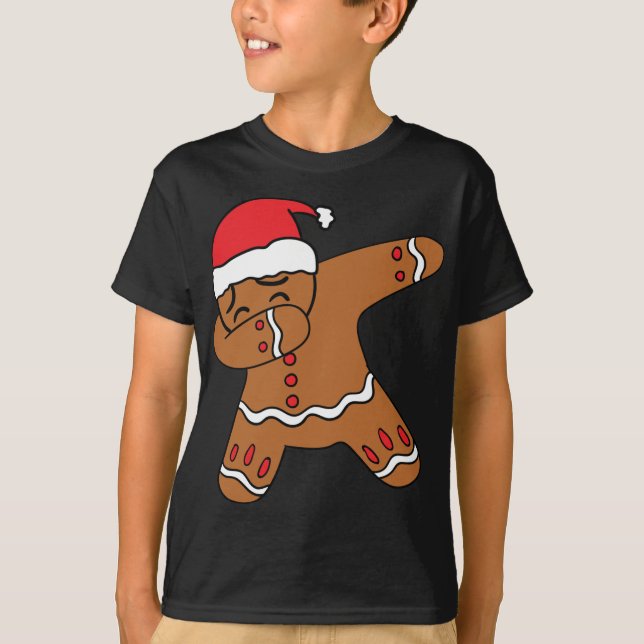 Dabbing Pepparkaksgubbe Gingerdab jul Da T Shirt (Framsida)