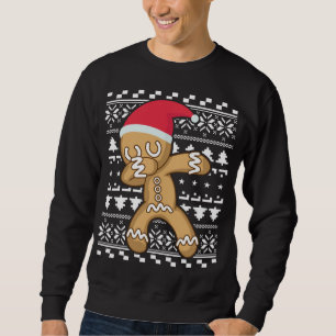 Dabbing Pepparkaksgubbe Ugly jul Sweater Lång Ärmad Tröja
