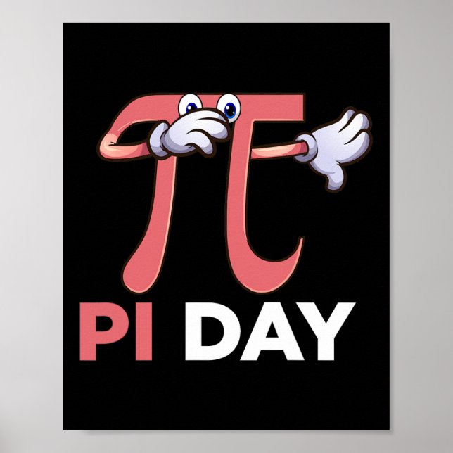 Dabbing Pi Math Science Stem Gift 3.14 Pi Day Poster (Framsidan)