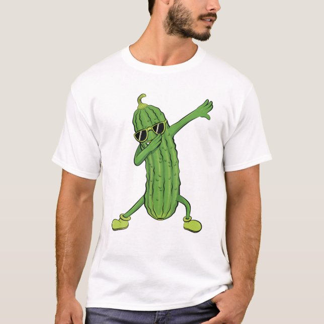 Dabbing Pickle Dancing Cucumber älskare Funny Gift T Shirt (Framsida)