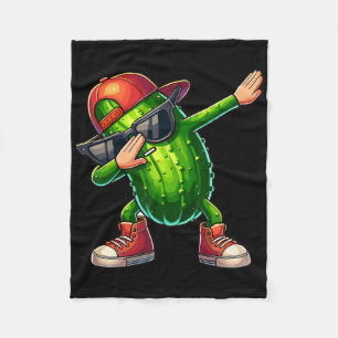Dabbing Pickle Dancing Cucumber Älskare Funny Pick Fleecefilt