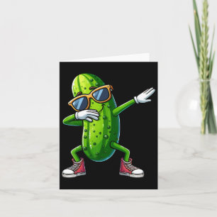 Dabbing Pickle Dancing Cucumber Älskare Funny Pick Kort