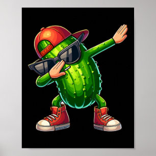 Dabbing Pickle Dancing Cucumber Älskare Funny Pick Poster