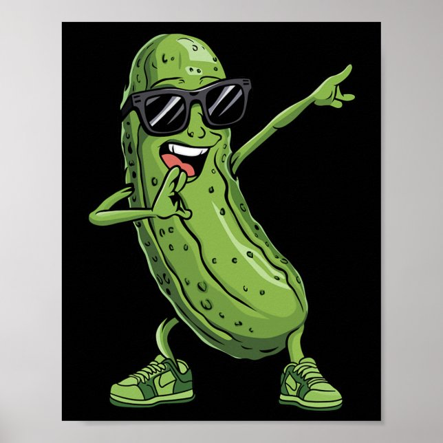Dabbing Pickle Dancing Cucumber Funny Sungl Produc Poster (Framsidan)