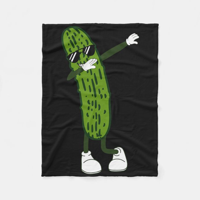 Dabbing Pickle Dancing Cucumber Salads and Relishe Fleecefilt (Framsidan)
