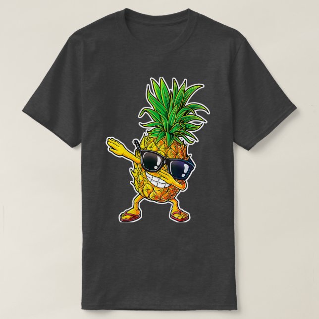 Dabbing Pineale Sunglasses Aloha 2 T Shirt (Design framsida)