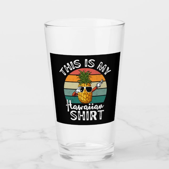 Dabbing Pineapple är min hawaiiska drinering Glaskopp (Framsida)