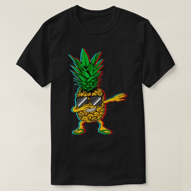 Dabbing Pineapple Beach Vacation Fruit Sommar Hips T Shirt (Design framsida)