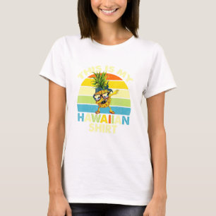 Dabbing Pineapple Det här är min hawaiian Sunset V T Shirt