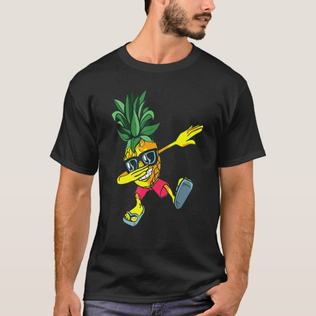 Dabbing Pineapple Sunglasses Funny Pineapple Summe T Shirt (Framsida)