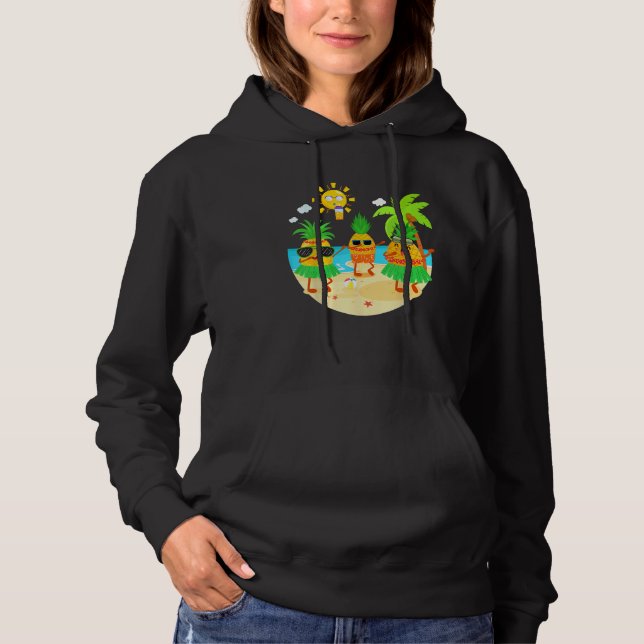 Dabbing Pineapple Sunglasses Hawaii Beach Palm Tre T Shirt (Framsida)