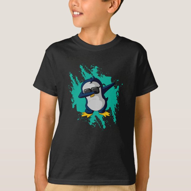 Dabbing Pinguin Kall Ice Funny Gift Idea Coola T Shirt (Framsida)