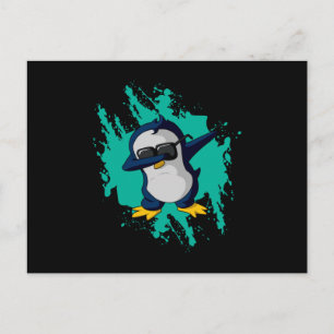 Dabbing Pingvin Dab Kall Is Roligt Presentidé Cool Vykort