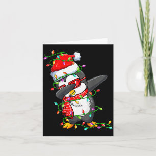 Dabbing Pingvin som bär Santa Hatt - Pingvin Älska Kort