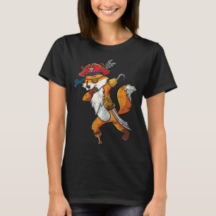 Dabbing Pirat Cute Fox Halloween Vintage T Shirt