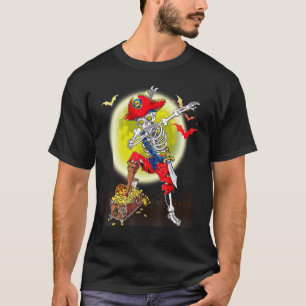 Dabbing Pirat Skeleton Dab Kids Halloween Costume T Shirt