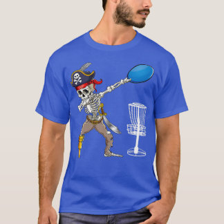 Dabbing Pirat Skeleton Shirt Coola Disk Golf Gift T