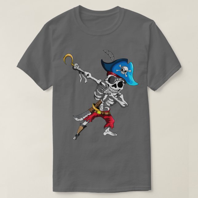 Dabbing Pirates Skeleton Eye Flap Pirate Ship Hall T Shirt (Design framsida)