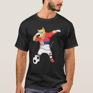 Dabbing Pitbull Serbiska ockern Fläkt Jersey Serbi T Shirt