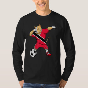 Dabbing Pitbull Trinidad och Tobago Soccer Fläkt f T Shirt