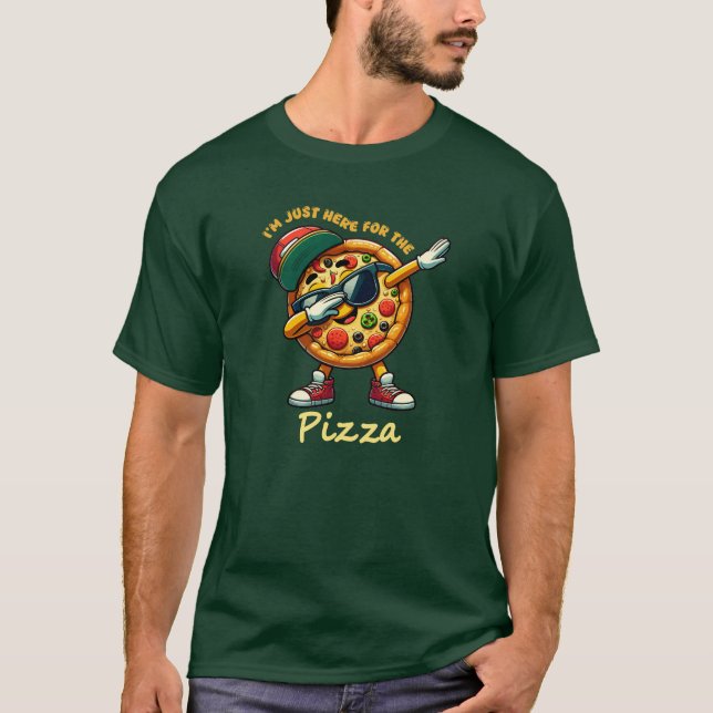 Dabbing Pizza Design T Shirt (Framsida)