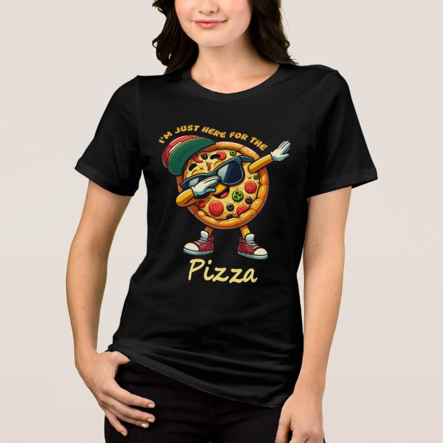 Dabbing Pizza Design T Shirt (Framsida)