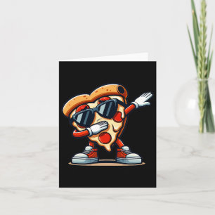 Dabbing Pizza Pizza Dancing Pizza Kärlek Birthday Kort