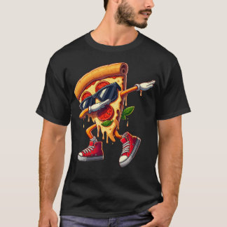 Dabbing Pizza Slice Dance Pizza Lover Boy Dancing  T Shirt
