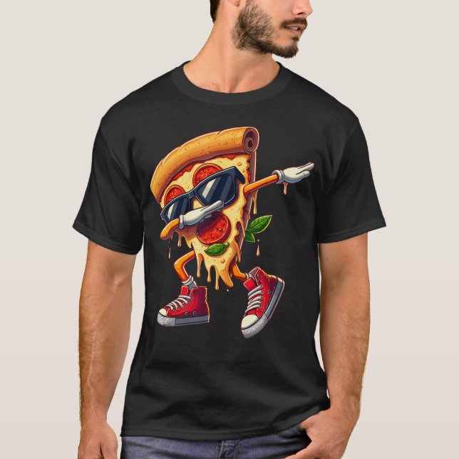 Dabbing Pizza Slice Dance Pizza Lover Boy Dancing  T Shirt (Framsida)